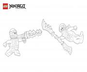 Coloriage combat entre ninjagos 